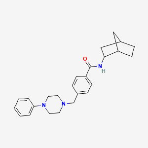 molecular formula C25H31N3O B3926505 N-(2-bicyclo[2.2.1]heptanyl)-4-[(4-phenylpiperazin-1-yl)methyl]benzamide 