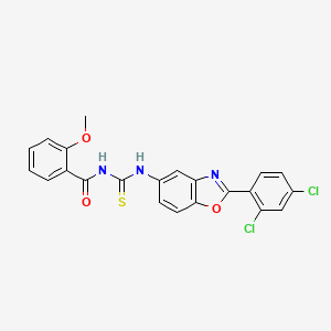 molecular formula C22H15Cl2N3O3S B3926517 N-({[2-(2,4-dichlorophenyl)-1,3-benzoxazol-5-yl]amino}carbonothioyl)-2-methoxybenzamide 