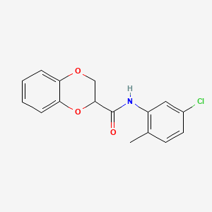 molecular formula C16H14ClNO3 B3926543 N-(5-chloro-2-methylphenyl)-2,3-dihydro-1,4-benzodioxine-2-carboxamide 