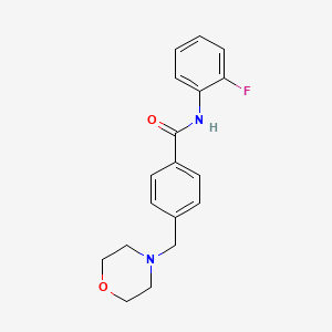 molecular formula C18H19FN2O2 B3926638 N-(2-fluorophenyl)-4-(4-morpholinylmethyl)benzamide 