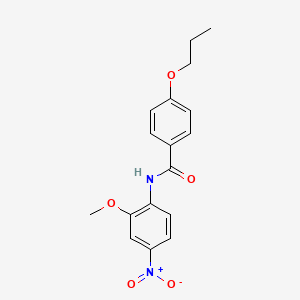 molecular formula C17H18N2O5 B3926667 N-(2-methoxy-4-nitrophenyl)-4-propoxybenzamide 