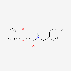 molecular formula C17H17NO3 B3926696 N-(4-methylbenzyl)-2,3-dihydro-1,4-benzodioxine-2-carboxamide 
