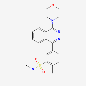 molecular formula C21H24N4O3S B3926711 N,N,2-trimethyl-5-[4-(morpholin-4-yl)phthalazin-1-yl]benzenesulfonamide 