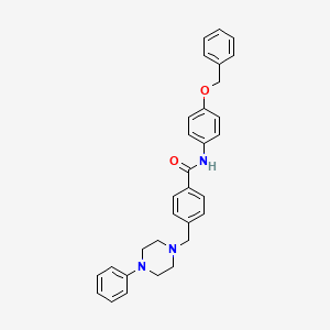 molecular formula C31H31N3O2 B3926756 N-[4-(benzyloxy)phenyl]-4-[(4-phenyl-1-piperazinyl)methyl]benzamide 