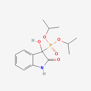 molecular formula C14H20NO5P B3926924 diisopropyl (3-hydroxy-2-oxo-2,3-dihydro-1H-indol-3-yl)phosphonate 