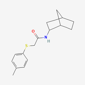 molecular formula C16H21NOS B3926959 N-bicyclo[2.2.1]hept-2-yl-2-[(4-methylphenyl)thio]acetamide 