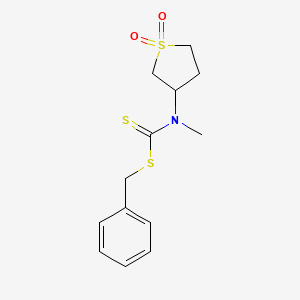 molecular formula C13H17NO2S3 B3926971 benzyl (1,1-dioxidotetrahydro-3-thienyl)methyldithiocarbamate 