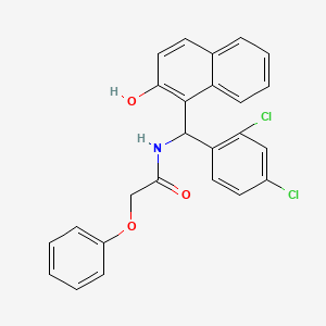molecular formula C25H19Cl2NO3 B3926975 N-[(2,4-dichlorophenyl)(2-hydroxy-1-naphthyl)methyl]-2-phenoxyacetamide 