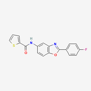 molecular formula C18H11FN2O2S B3927008 N-[2-(4-fluorophenyl)-1,3-benzoxazol-5-yl]thiophene-2-carboxamide 