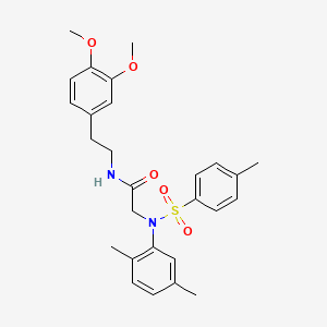 molecular formula C27H32N2O5S B3927044 N~1~-[2-(3,4-dimethoxyphenyl)ethyl]-N~2~-(2,5-dimethylphenyl)-N~2~-[(4-methylphenyl)sulfonyl]glycinamide 