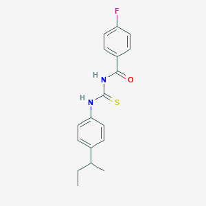 molecular formula C18H19FN2OS B3927075 N-[(4-butan-2-ylphenyl)carbamothioyl]-4-fluorobenzamide 