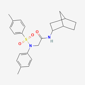 molecular formula C23H28N2O3S B3927156 N~1~-bicyclo[2.2.1]hept-2-yl-N~2~-(4-methylphenyl)-N~2~-[(4-methylphenyl)sulfonyl]glycinamide 
