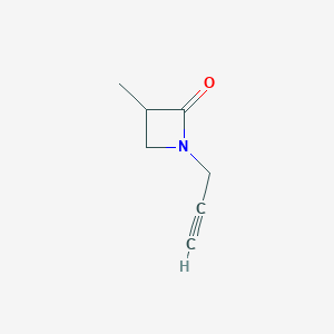 molecular formula C7H9NO B039272 N-(2-propynyl)-3-methyl-2-azetidinone CAS No. 124443-41-0