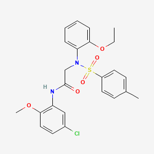 molecular formula C24H25ClN2O5S B3927209 N~1~-(5-chloro-2-methoxyphenyl)-N~2~-(2-ethoxyphenyl)-N~2~-[(4-methylphenyl)sulfonyl]glycinamide 