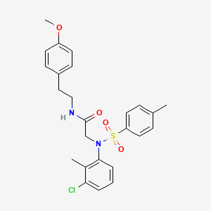 molecular formula C25H27ClN2O4S B3927226 N~2~-(3-chloro-2-methylphenyl)-N-[2-(4-methoxyphenyl)ethyl]-N~2~-[(4-methylphenyl)sulfonyl]glycinamide 