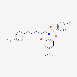 molecular formula C27H32N2O4S B3927234 N~2~-(4-isopropylphenyl)-N~1~-[2-(4-methoxyphenyl)ethyl]-N~2~-[(4-methylphenyl)sulfonyl]glycinamide 