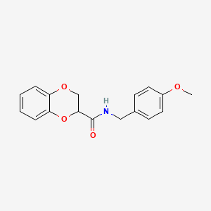 molecular formula C17H17NO4 B3927242 N-(4-methoxybenzyl)-2,3-dihydro-1,4-benzodioxine-2-carboxamide 