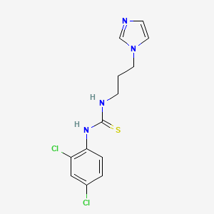molecular formula C13H14Cl2N4S B3927307 N-(2,4-dichlorophenyl)-N'-[3-(1H-imidazol-1-yl)propyl]thiourea 