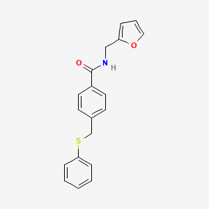 molecular formula C19H17NO2S B3927330 N-(2-furylmethyl)-4-[(phenylthio)methyl]benzamide 