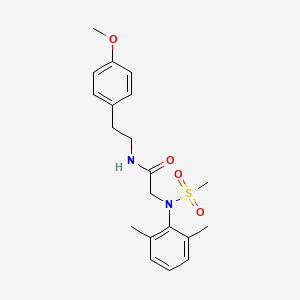 molecular formula C20H26N2O4S B3927385 N~2~-(2,6-dimethylphenyl)-N~1~-[2-(4-methoxyphenyl)ethyl]-N~2~-(methylsulfonyl)glycinamide 