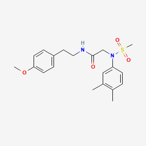 molecular formula C20H26N2O4S B3927422 N~2~-(3,4-dimethylphenyl)-N~1~-[2-(4-methoxyphenyl)ethyl]-N~2~-(methylsulfonyl)glycinamide 