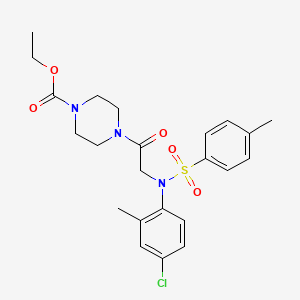 molecular formula C23H28ClN3O5S B3927498 ETHYL 4-{2-[N-(4-CHLORO-2-METHYLPHENYL)4-METHYLBENZENESULFONAMIDO]ACETYL}PIPERAZINE-1-CARBOXYLATE 