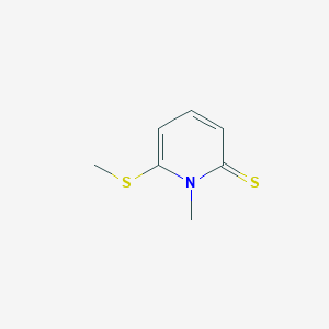 molecular formula C7H9NS2 B039275 1-Methyl-6-methylsulfanylpyridine-2-thione CAS No. 120650-44-4