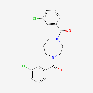 molecular formula C19H18Cl2N2O2 B3927513 1,4-bis(3-chlorobenzoyl)-1,4-diazepane 