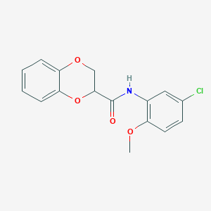 molecular formula C16H14ClNO4 B3927524 N-(5-chloro-2-methoxyphenyl)-2,3-dihydro-1,4-benzodioxine-3-carboxamide 