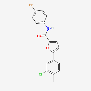 molecular formula C18H13BrClNO2 B3927548 N-(4-bromophenyl)-5-(3-chloro-4-methylphenyl)furan-2-carboxamide 