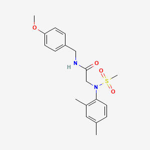molecular formula C19H24N2O4S B3927585 N~2~-(2,4-dimethylphenyl)-N~1~-(4-methoxybenzyl)-N~2~-(methylsulfonyl)glycinamide 