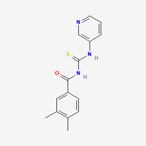 molecular formula C15H15N3OS B3927589 3,4-dimethyl-N-(pyridin-3-ylcarbamothioyl)benzamide 