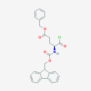 molecular formula C27H24ClNO5 B039276 Fmoc-Glu(Obzl)-Cl CAS No. 123622-36-6