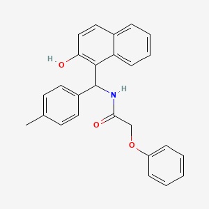 molecular formula C26H23NO3 B3927648 N-[(2-hydroxy-1-naphthyl)(4-methylphenyl)methyl]-2-phenoxyacetamide 