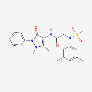 molecular formula C22H26N4O4S B3927724 N~1~-(1,5-dimethyl-3-oxo-2-phenyl-2,3-dihydro-1H-pyrazol-4-yl)-N~2~-(3,5-dimethylphenyl)-N~2~-(methylsulfonyl)glycinamide 