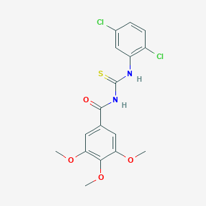 molecular formula C17H16Cl2N2O4S B3927762 N-[(2,5-dichlorophenyl)carbamothioyl]-3,4,5-trimethoxybenzamide 