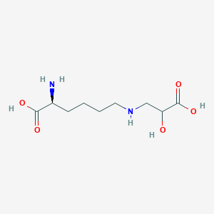 molecular formula C9H18N2O5 B039278 3-(N(epsilon)-Lysino)lactic acid CAS No. 116448-40-9