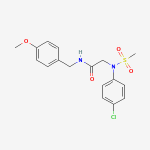 molecular formula C17H19ClN2O4S B3927831 N~2~-(4-chlorophenyl)-N~1~-(4-methoxybenzyl)-N~2~-(methylsulfonyl)glycinamide 