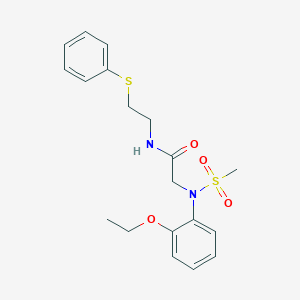 molecular formula C19H24N2O4S2 B3928150 N~2~-(2-ethoxyphenyl)-N~2~-(methylsulfonyl)-N~1~-[2-(phenylthio)ethyl]glycinamide 