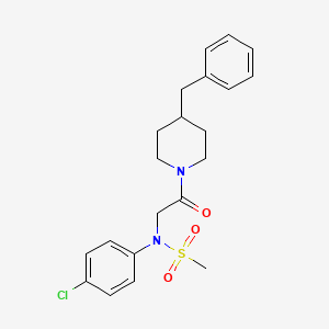 molecular formula C21H25ClN2O3S B3928164 N-[2-(4-benzyl-1-piperidinyl)-2-oxoethyl]-N-(4-chlorophenyl)methanesulfonamide 