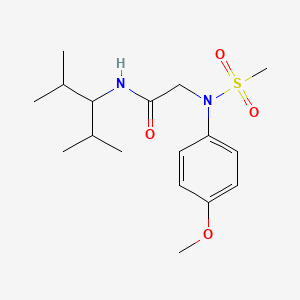 molecular formula C17H28N2O4S B3928178 N~1~-(1-isopropyl-2-methylpropyl)-N~2~-(4-methoxyphenyl)-N~2~-(methylsulfonyl)glycinamide 