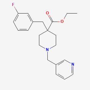 molecular formula C21H25FN2O2 B3928253 ethyl 4-(3-fluorobenzyl)-1-(3-pyridinylmethyl)-4-piperidinecarboxylate 