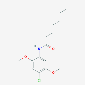 molecular formula C15H22ClNO3 B392827 N-(4-chloro-2,5-dimethoxyphenyl)heptanamide 