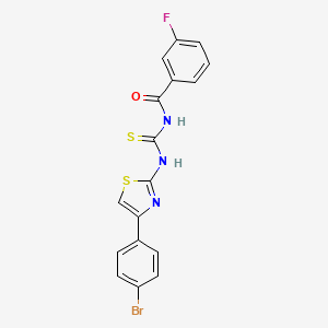 molecular formula C17H11BrFN3OS2 B3928336 N-({[4-(4-bromophenyl)-1,3-thiazol-2-yl]amino}carbonothioyl)-3-fluorobenzamide 
