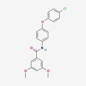 molecular formula C21H18ClNO4 B3928351 N-[4-(4-chlorophenoxy)phenyl]-3,5-dimethoxybenzamide 