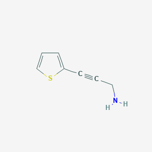 molecular formula C7H7NS B039287 2-Propyn-1-amine, 3-(2-thienyl)- CAS No. 115955-62-9