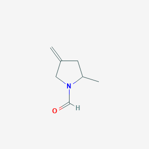 molecular formula C7H11NO B039288 2-Methyl-4-methylenepyrrolidine-1-carbaldehyde CAS No. 116679-52-8