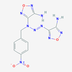 molecular formula C11H10N10O4 B392880 3-amino-4-(3-(4-amino-1,2,5-oxadiazol-3-yl)-1-{4-nitrobenzyl}-2-triazenyl)-1,2,5-oxadiazole 