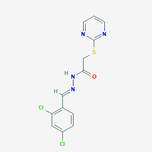 molecular formula C13H10Cl2N4OS B392979 N'-(2,4-dichlorobenzylidene)-2-(2-pyrimidinylsulfanyl)acetohydrazide 