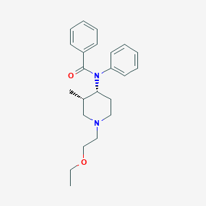 molecular formula C23H30N2O2 B039298 Benzamide, N-(1-(2-ethoxyethyl)-3-methyl-4-piperidinyl)-N-phenyl-, cis- CAS No. 125080-89-9